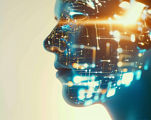 human head abstract gen ai