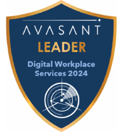 Leader - Avasant Digital Workplace Services 2024 badge