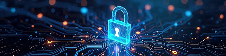 An abstract representation of cybersecurity advancements, highlighting innovation and protection in the digital realm.
