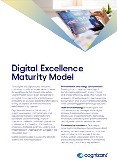 Digital Excellence Maturity Model