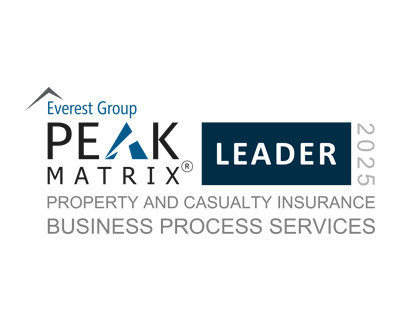 Badge attestant du caractère de leader de Cognizant dans l'évaluation Property and Casualty (P&C) Insurance BPS PEAK Matrix® Assessment 2025 par Everest Group