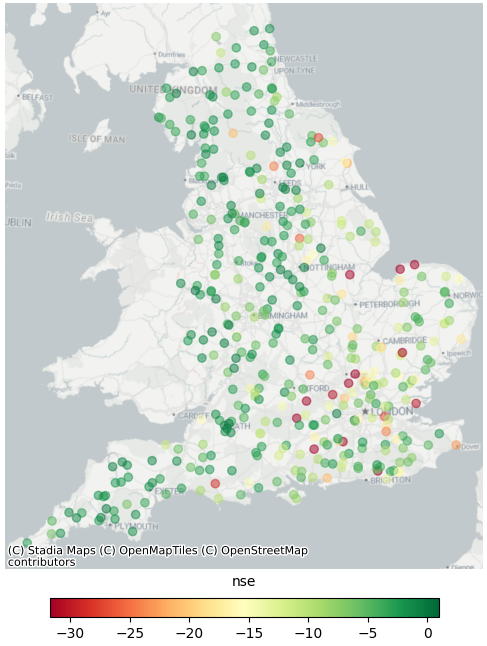 map of UK with dots