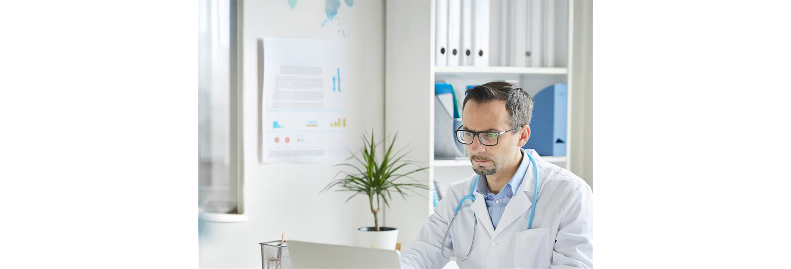 Doctor staring into space