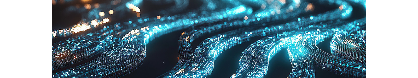 Abstract image of blue light waves flowing in motion, creating a dynamic and fluid visual effect.