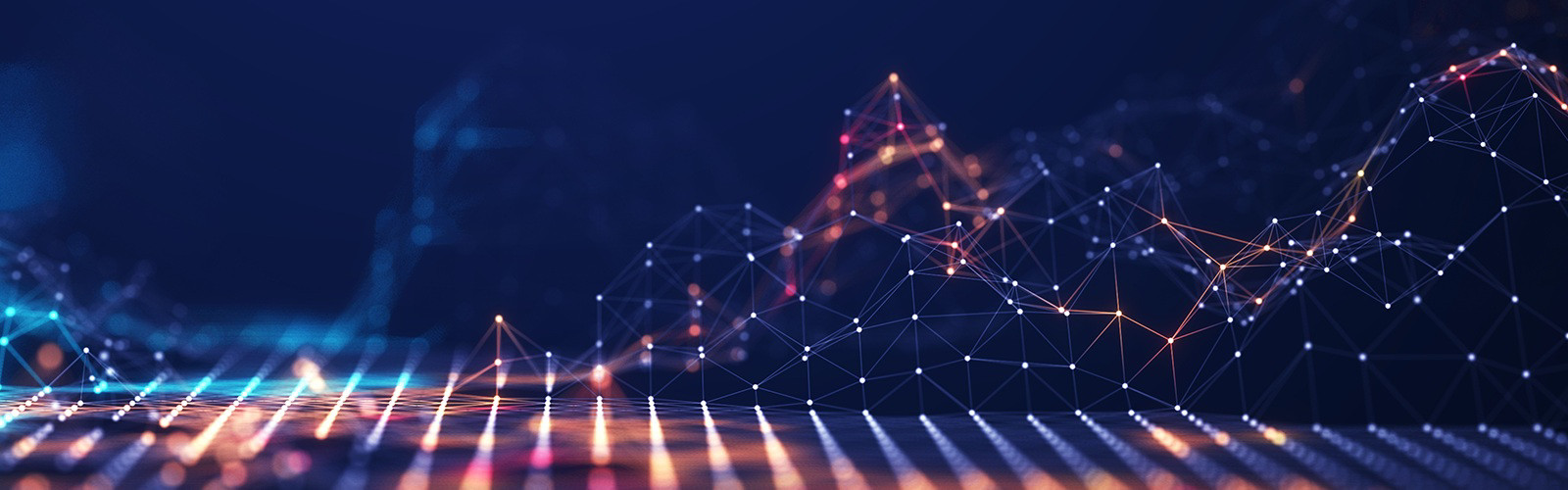 Abstract image of dotted digital waves