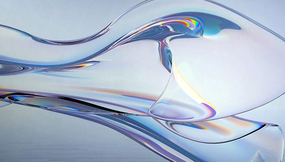 abstract and iridescent image of water