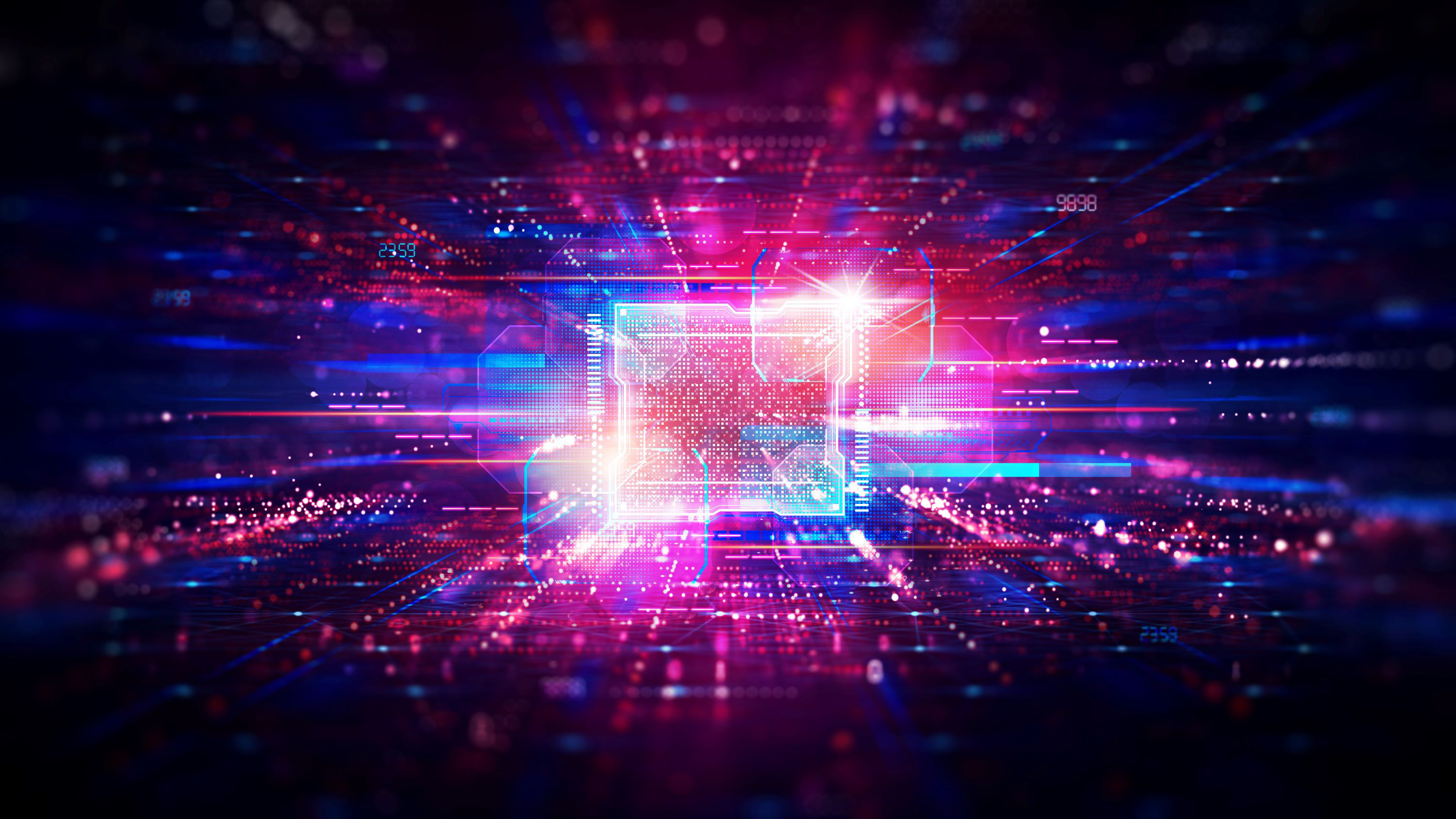 Image abstraite dans les tons violet et bleu