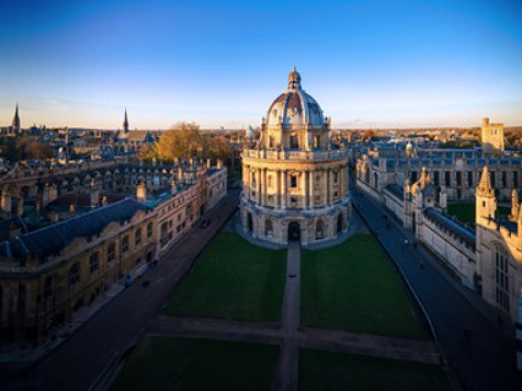 Aerial view of Oxford university campus