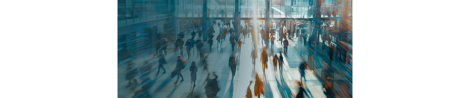 Busy street with blured people