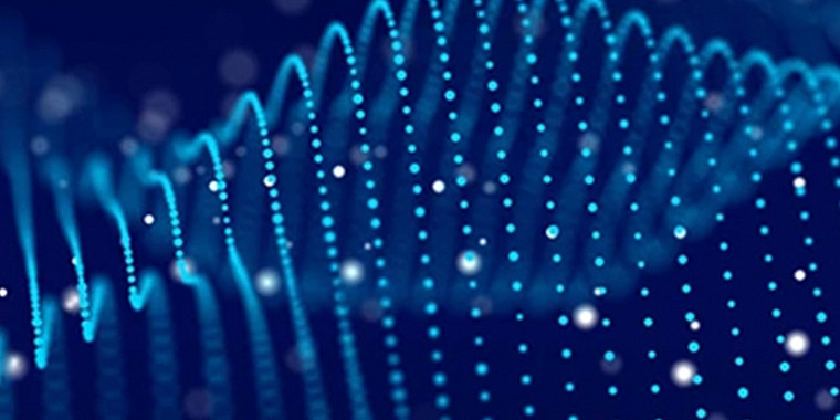 number of dots forming a waves