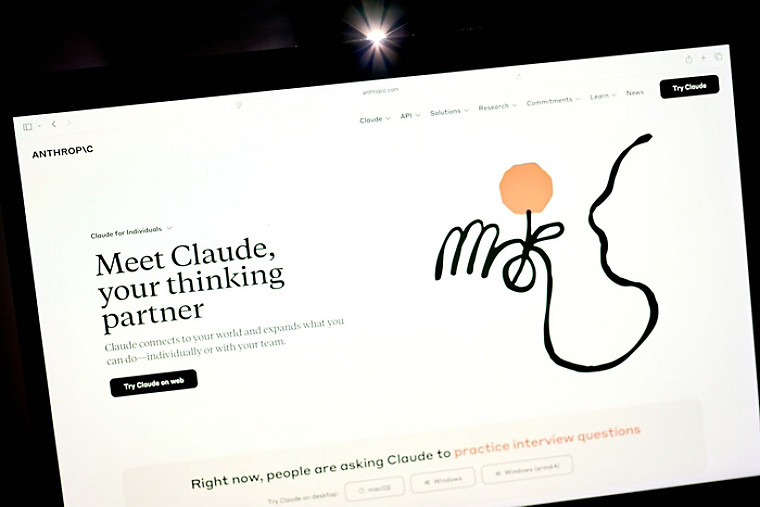 Claude AI on a screen