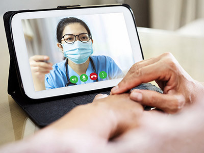 video call with a doctor