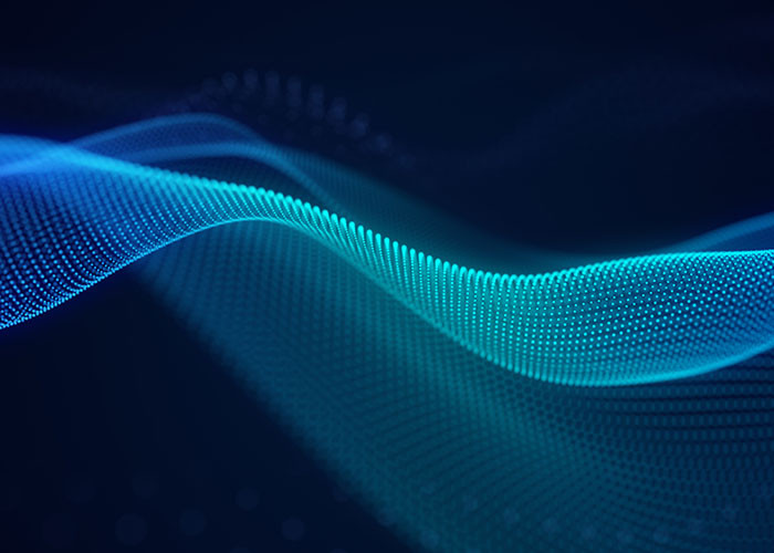 Blue dotted wave