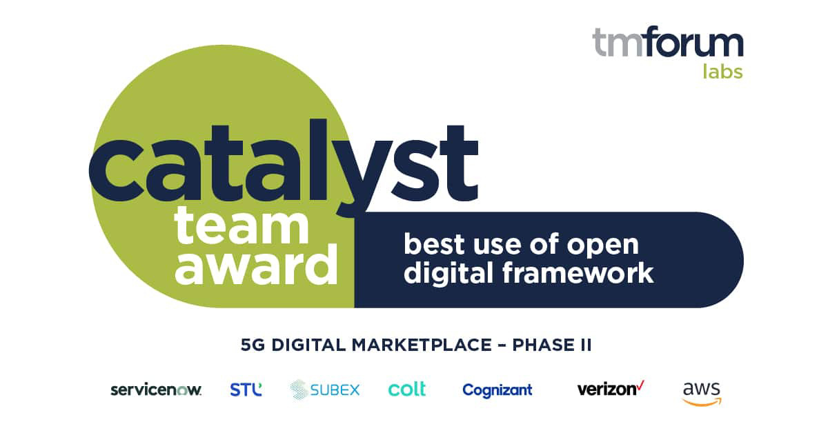 catalyst team award - best use of open digital framwork