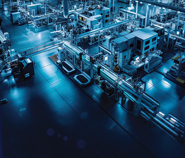 Birdseye view of a manufacturing unit