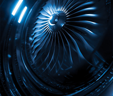Closeup view of a radiator fan