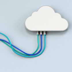 Image abstraite de connexions cloud