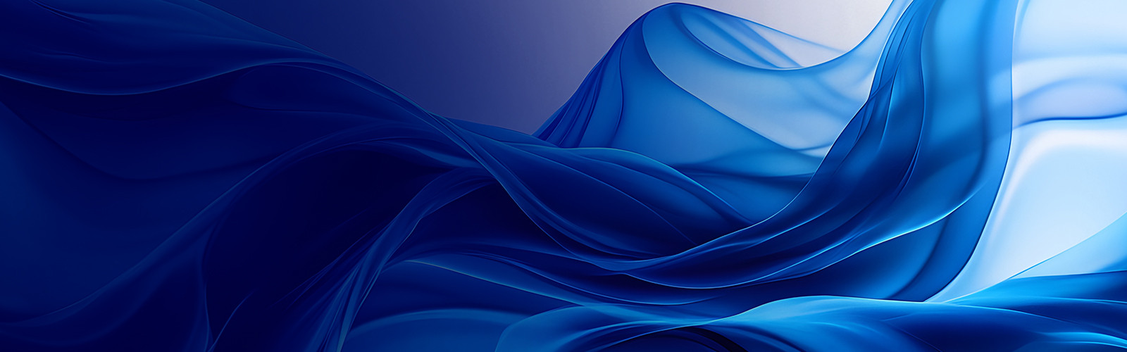 Smooth blue abstract waves with layered gradients forming soft curves