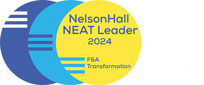 Logo für NelsonHall NEAT Leader 2024 - F&A Transformation