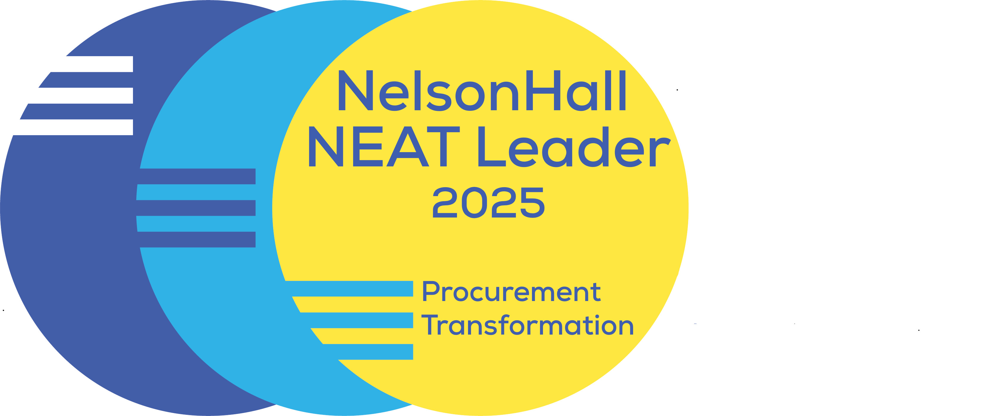 Logo für NelsonHall NEAT Leader 2025 - Procurement Transformation