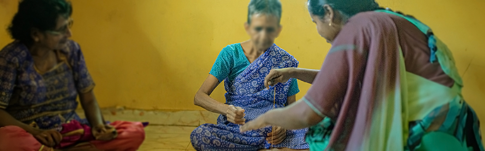 Woman learning crafts