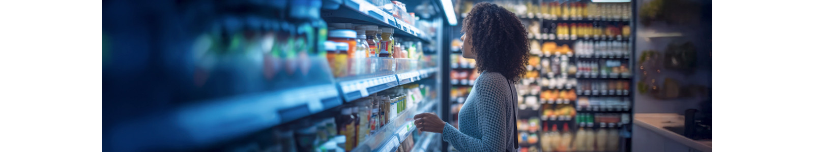 A woman shopping at a retail store