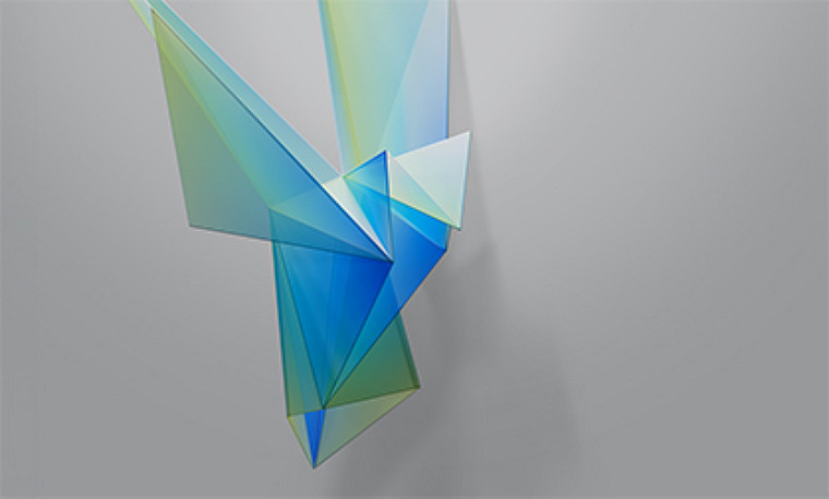 Abstract image of cube-shaped glass structures