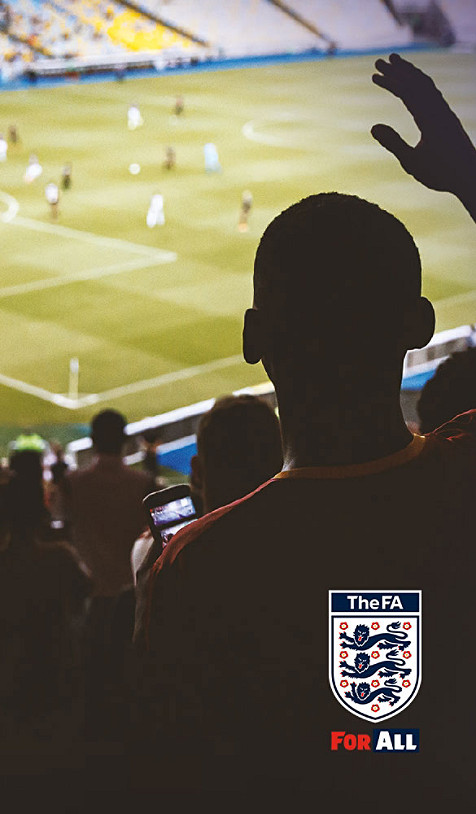 Fan at a football match