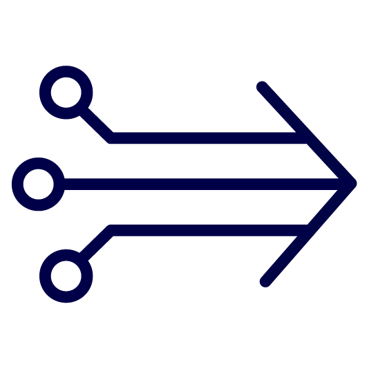 Three way arrow icon