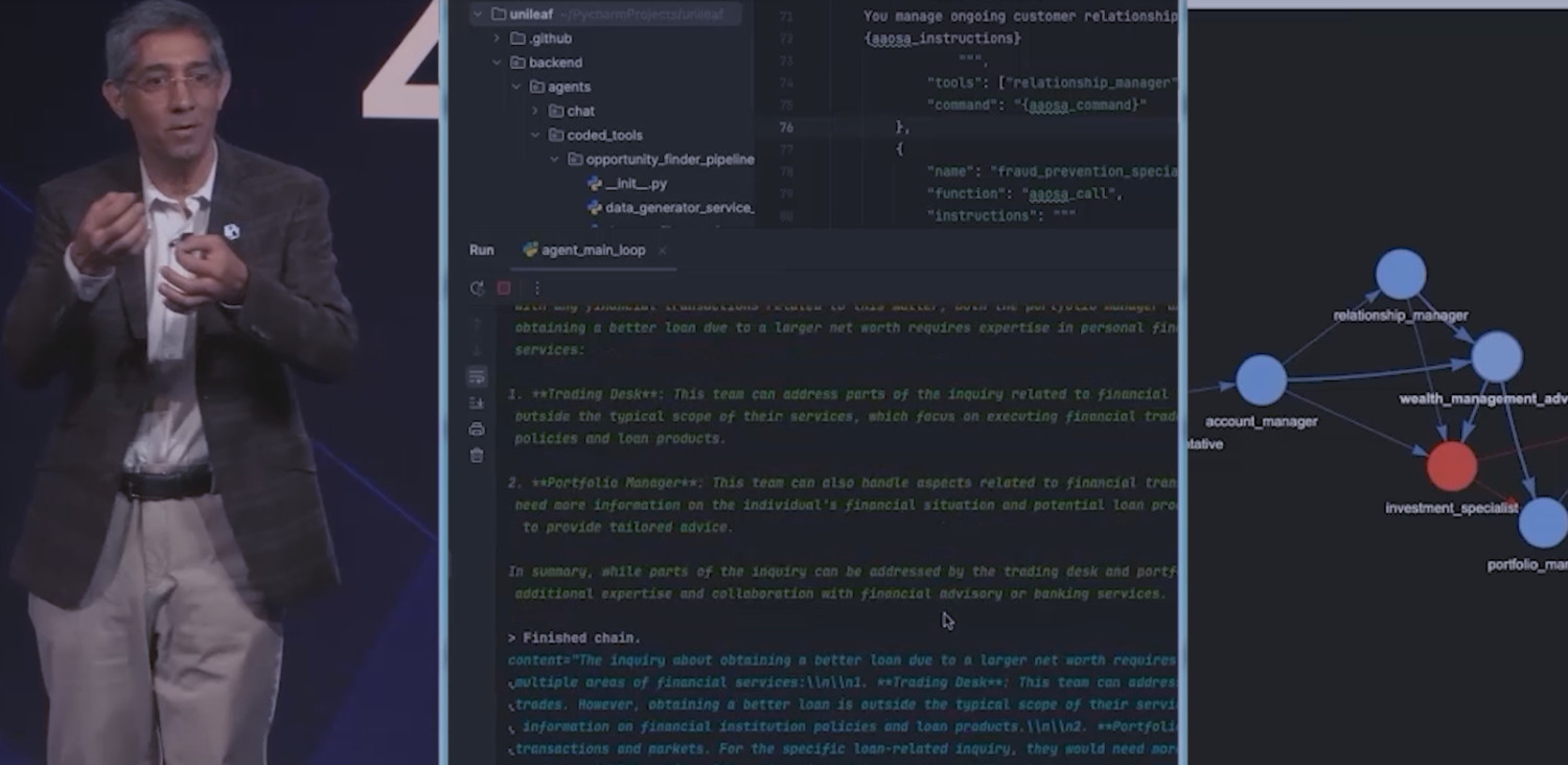 soneone explaining a piece of code