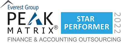 Logo peak matrix de servicios de externalización financiera y contable de everest group