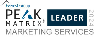 Everest group peak matrix badge, Leader Marketing Services, 2024