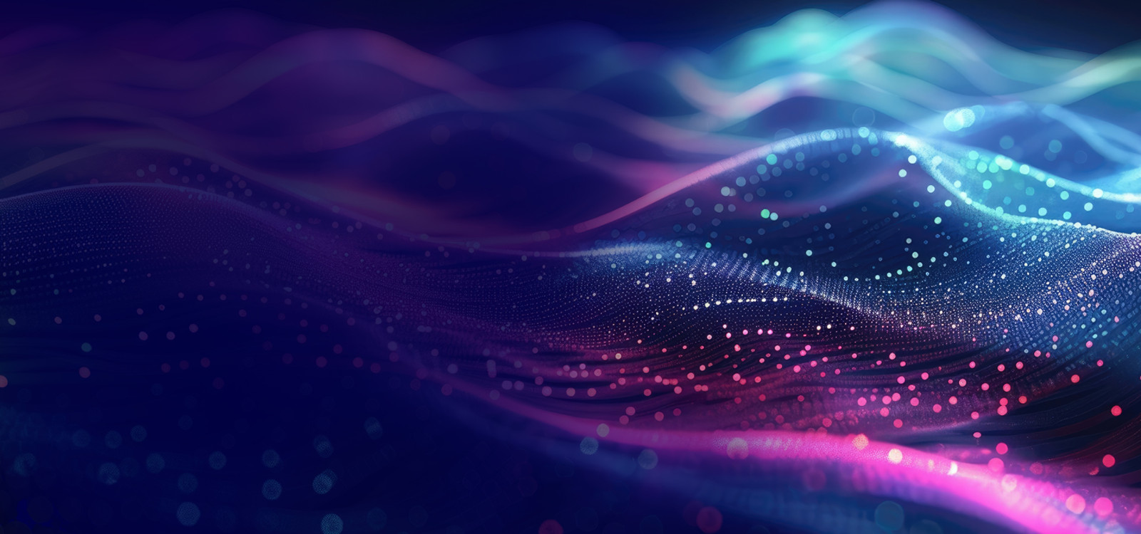 Abstract waves of colorful lights