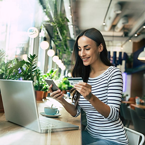 customer making a payment using the phone