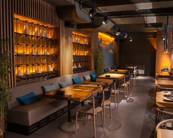 Inside view of an empty restaurant.