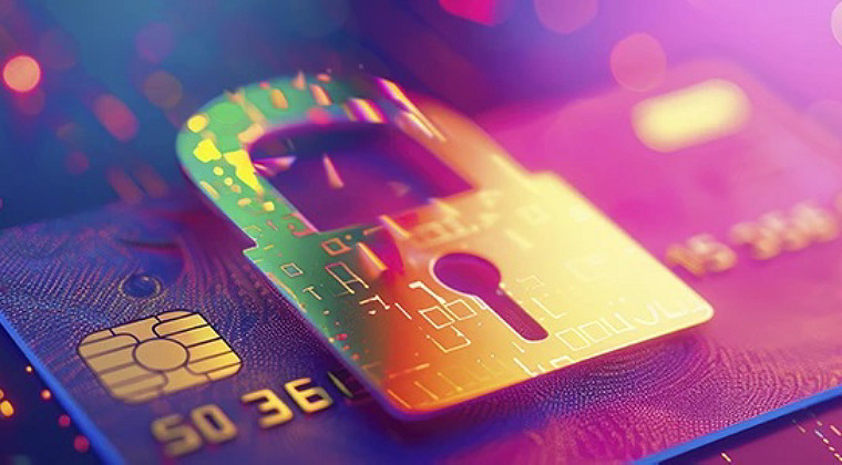 lock sign on a credit card