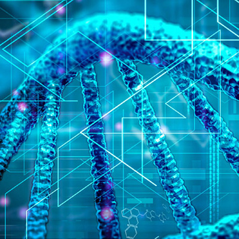 Abstraktes Design des DNA-Strangs