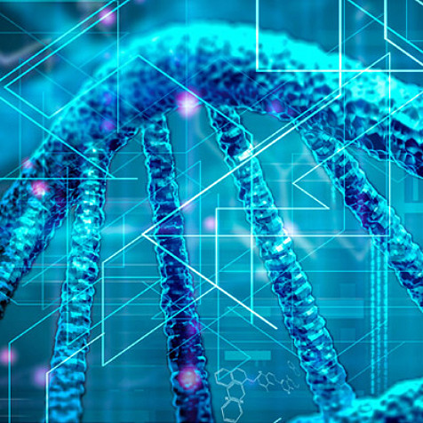 Diseño abstracto de cadena de ADN