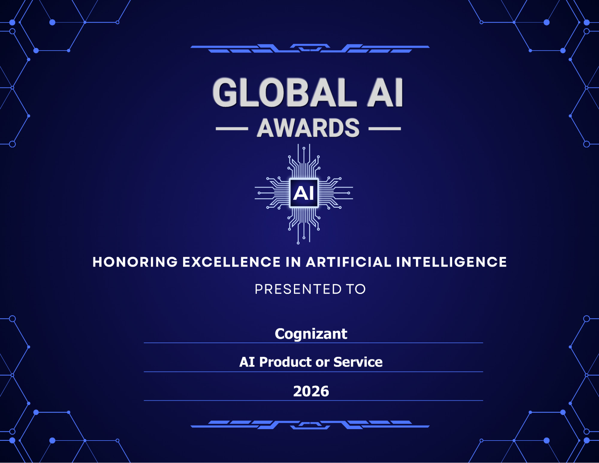 global ai award certificate