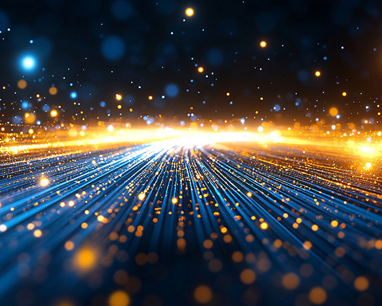Glowing strands-dark-background