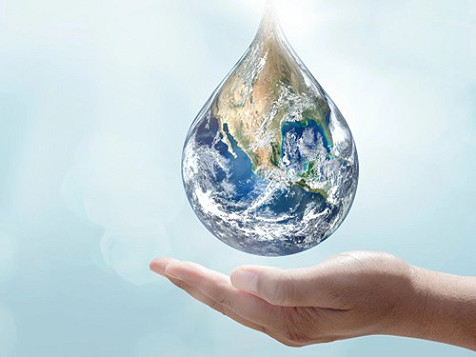 An abstract image of a hand holding the globe