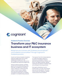 Cognizant hilft& PC-Versicherern mit Guidewire InsuranceSuite™ und Guidewire InsuranceNow™ bei der Bewältigung der Herausforderungen der Branche