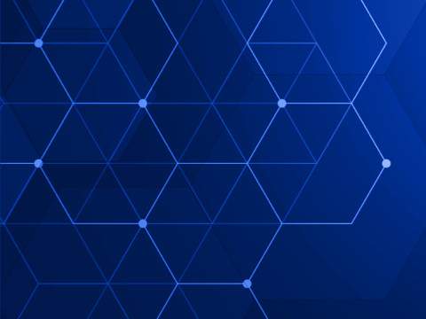 Blue abstract hexagonal design
