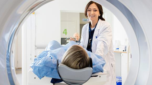 Patient in the ct scaning oparation hospital doctor adult
