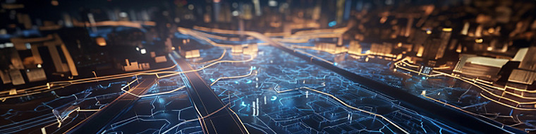 Blue and gold color lines forming an network