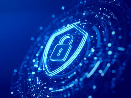 An image of a lock inside of a shield.