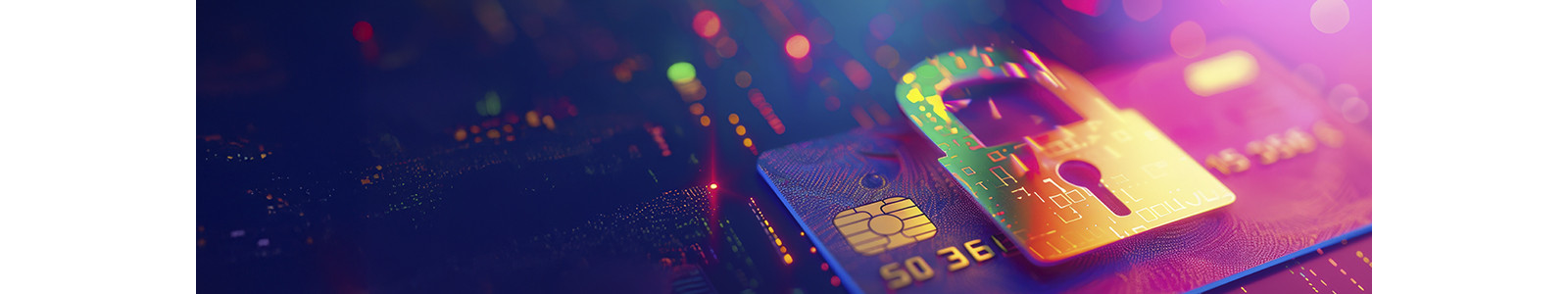 candado sobre chip de una tarjeta