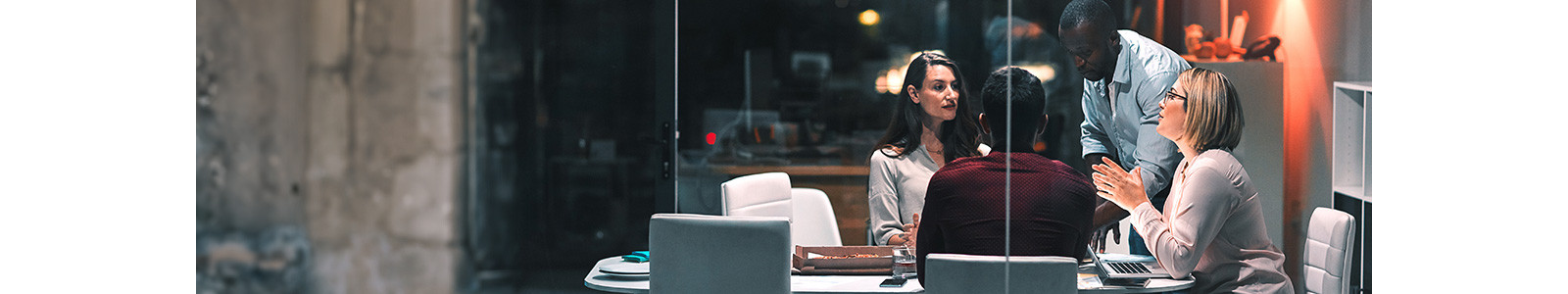 People discussing in an office