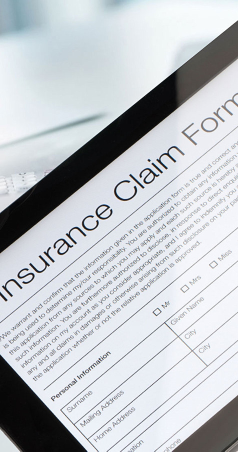An insurance claim form