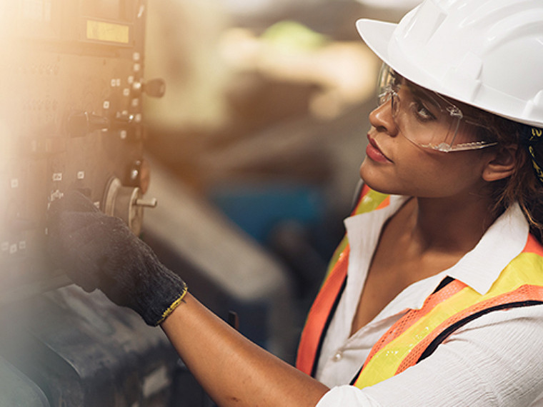 Robotics in manufacturing factory
